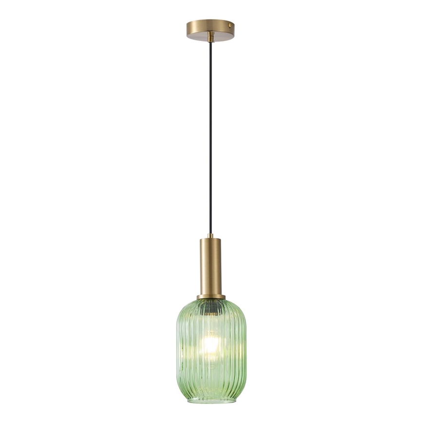 Lámpara colgante 1xE27/15W/230V verde 13 cm