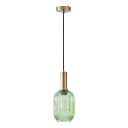 Lámpara colgante 1xE27/15W/230V verde 13 cm