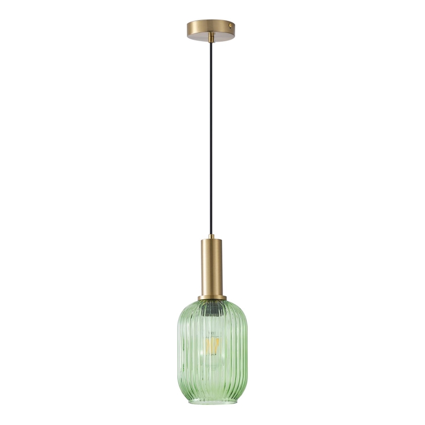 Lámpara colgante 1xE27/15W/230V verde 13 cm