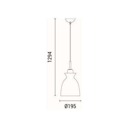 Lámpara colgante 1xE27/15W/230V verde diá. 19,5 cm