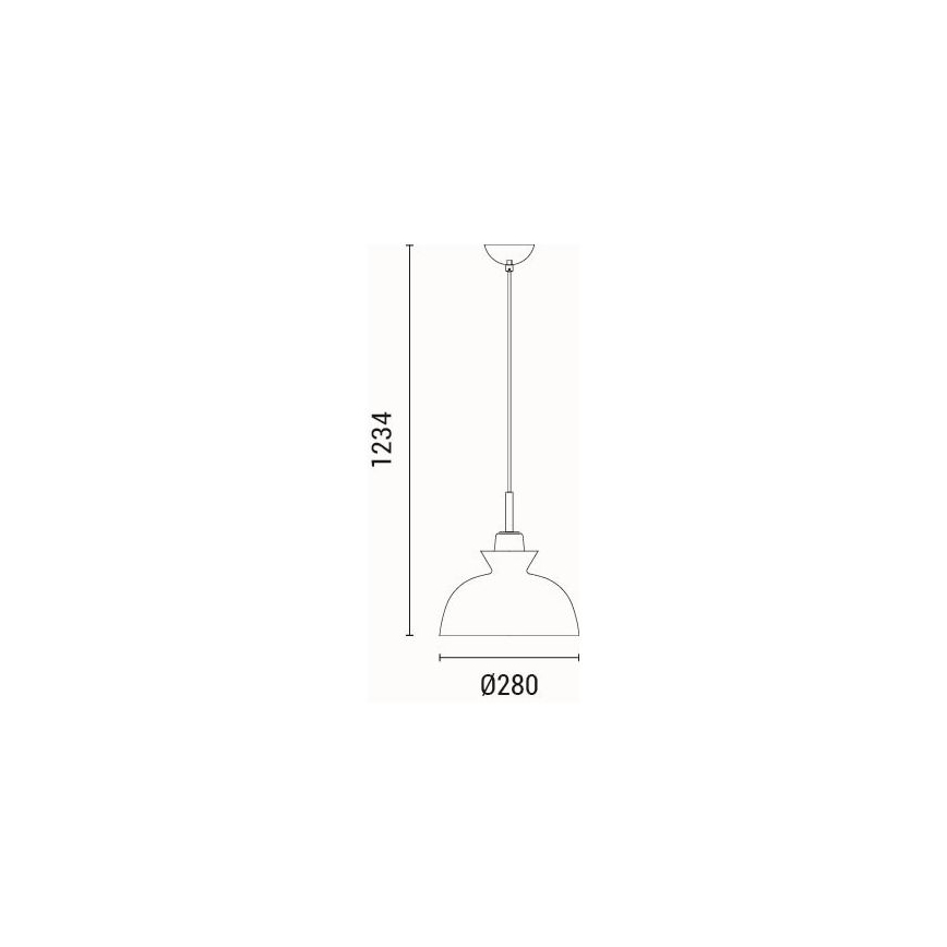 Lámpara colgante 1xE27/15W/230V verde diá. 28 cm