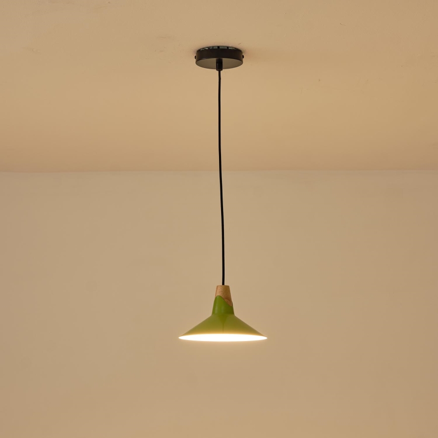 Lámpara colgante 1xE27/15W/230V verde