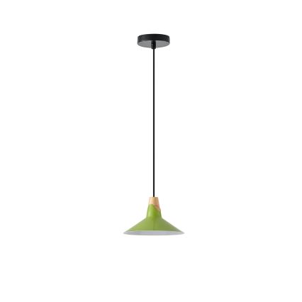 Lámpara colgante 1xE27/15W/230V verde