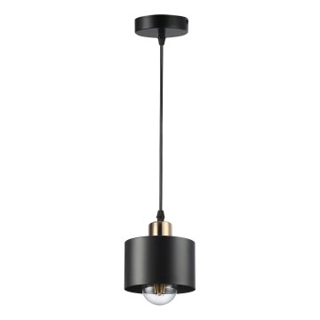 Lámpara colgante 1xE27/35W/230V diá. 12 cm negro/dorado