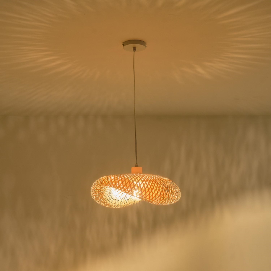 Lámpara colgante 1xE27/40W/230V bambú