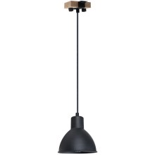 Lámpara colgante 1xE27/40W/230V haya/negro