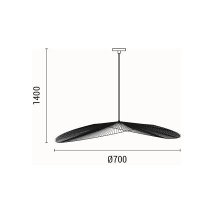 Lámpara colgante 1xE27/40W/230V