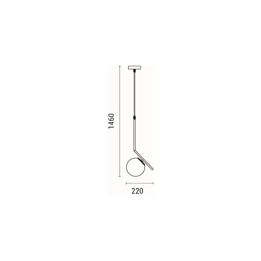 Lámpara colgante 1xE27/40W/230V latón