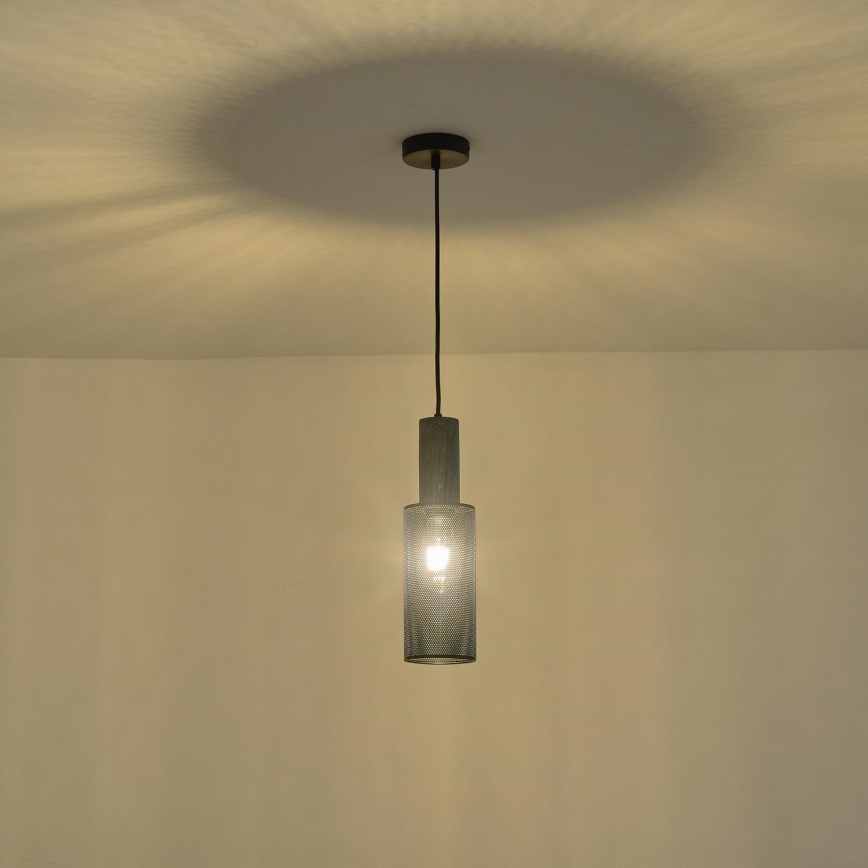 Lámpara colgante 1xE27/40W/230V negro