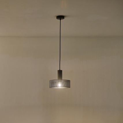 Lámpara colgante 1xE27/40W/230V negro