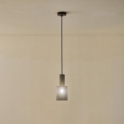 Lámpara colgante 1xE27/40W/230V negro