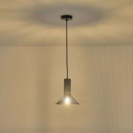 Lámpara colgante 1xE27/40W/230V negro