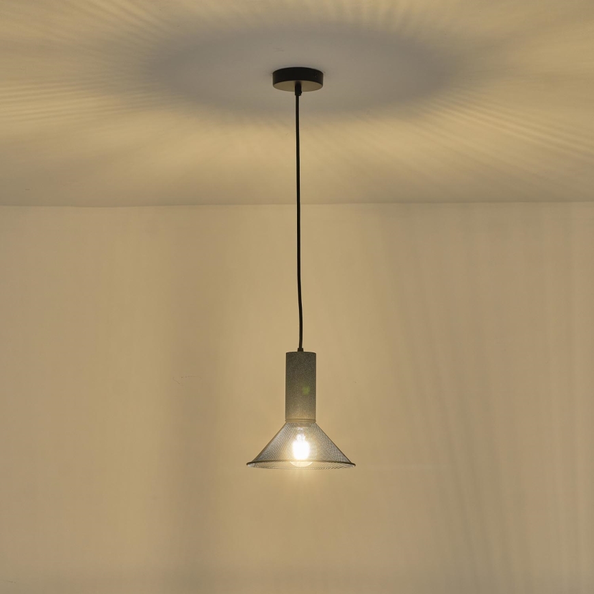 Lámpara colgante 1xE27/40W/230V negro