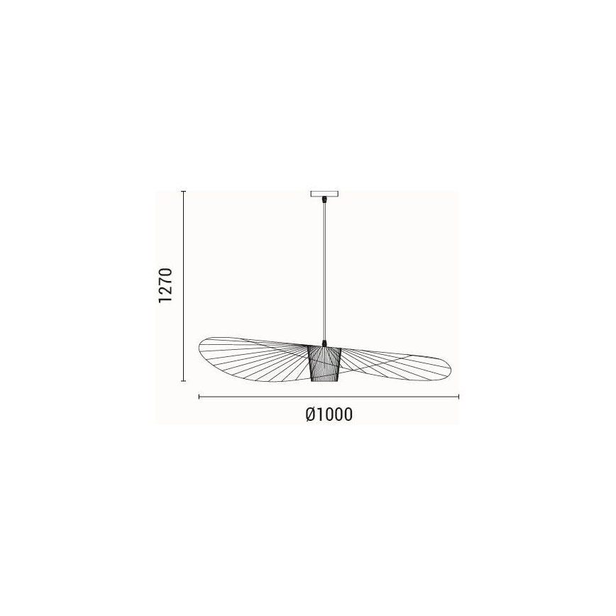 Lámpara colgante 1xE27/40W/230V negro