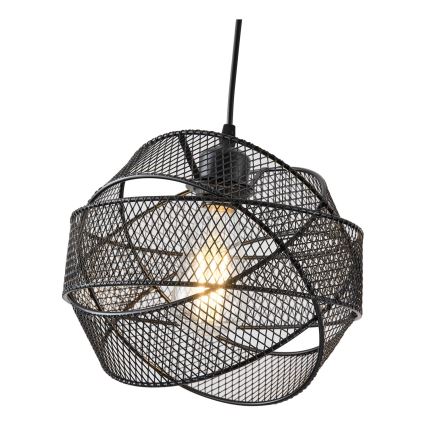 Lámpara colgante 1xE27/40W/230V negro