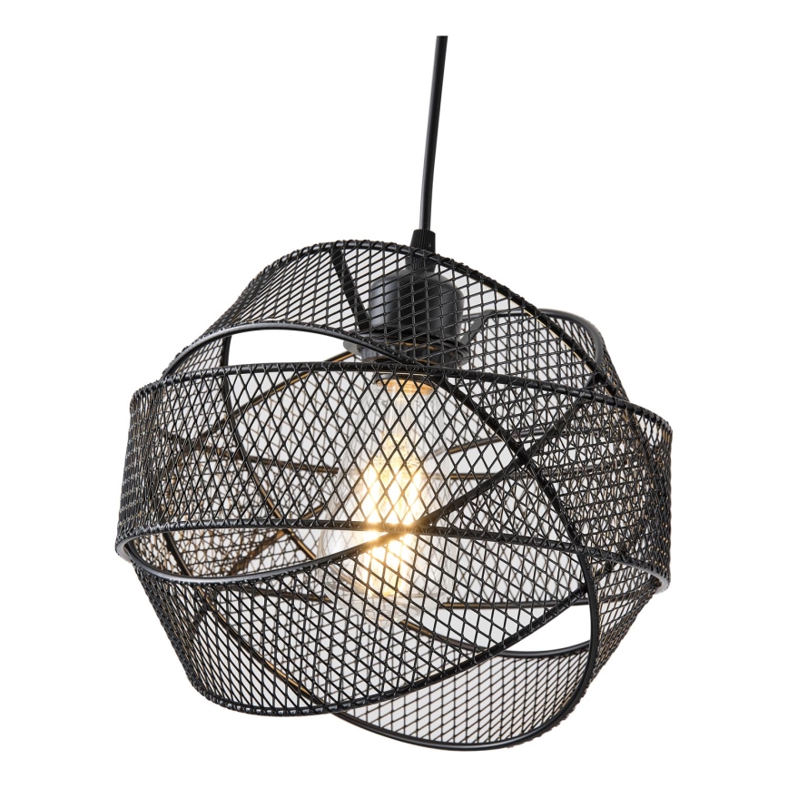 Lámpara colgante 1xE27/40W/230V negro