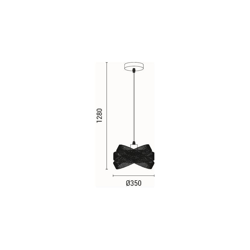 Lámpara colgante 1xE27/40W/230V negro