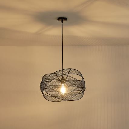 Lámpara colgante 1xE27/40W/230V negro
