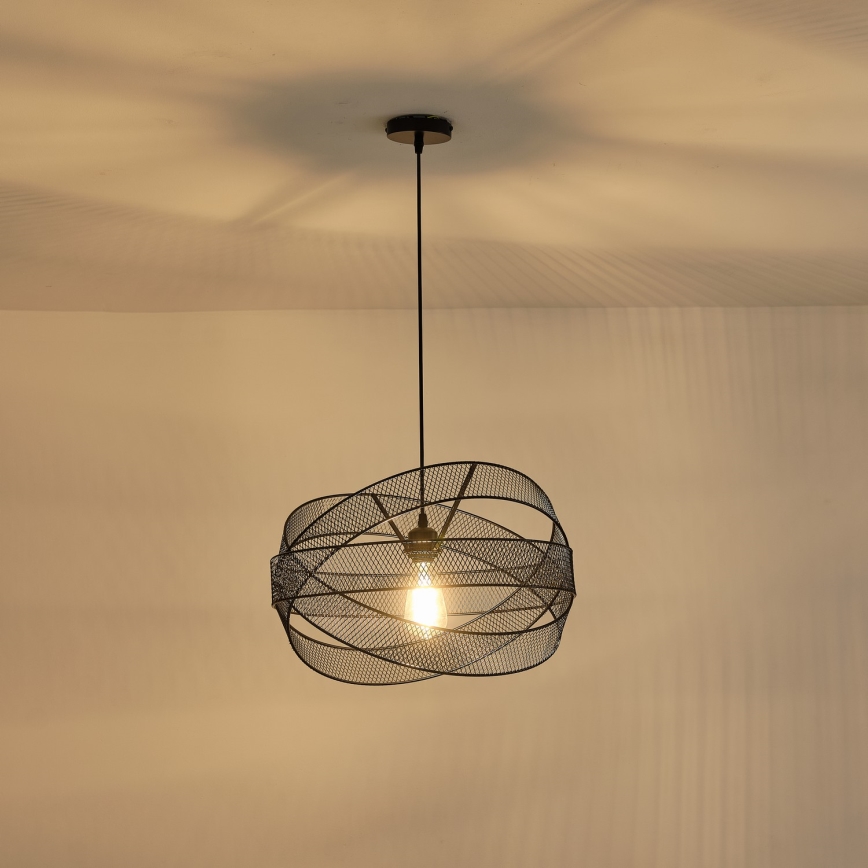 Lámpara colgante 1xE27/40W/230V negro