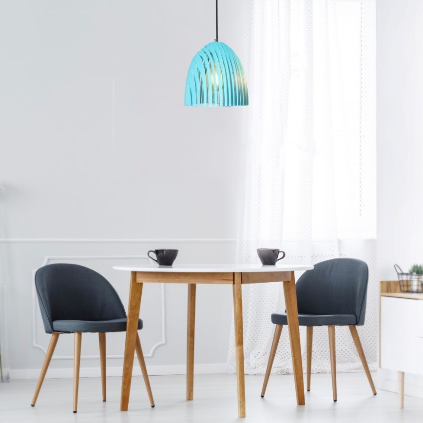 Lámpara colgante 1xE27/60W/230V azul