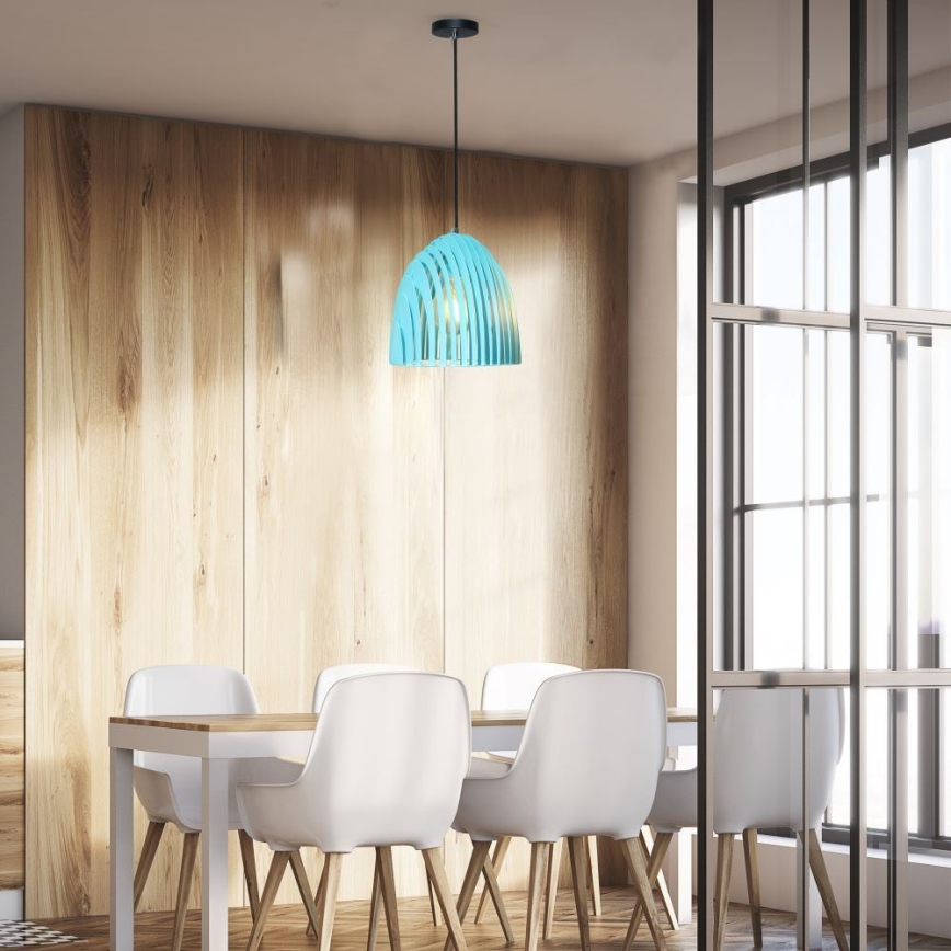 Lámpara colgante 1xE27/60W/230V azul
