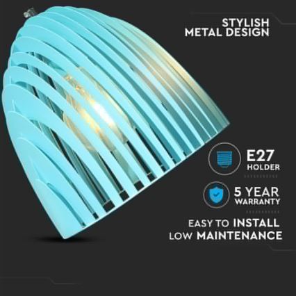 Lámpara colgante 1xE27/60W/230V azul