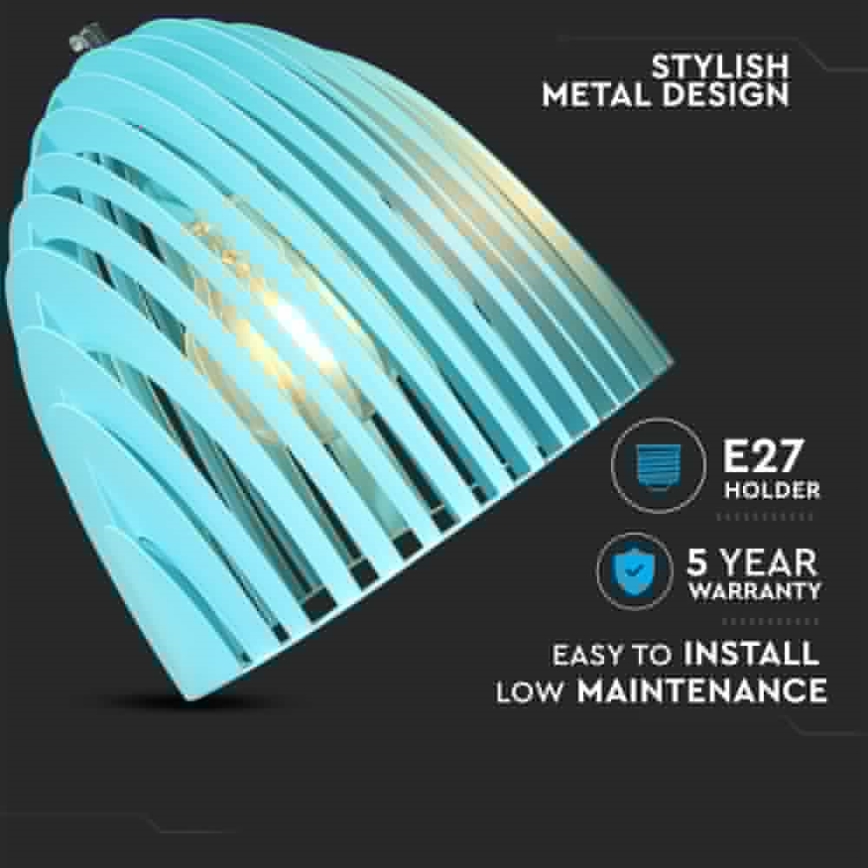 Lámpara colgante 1xE27/60W/230V azul