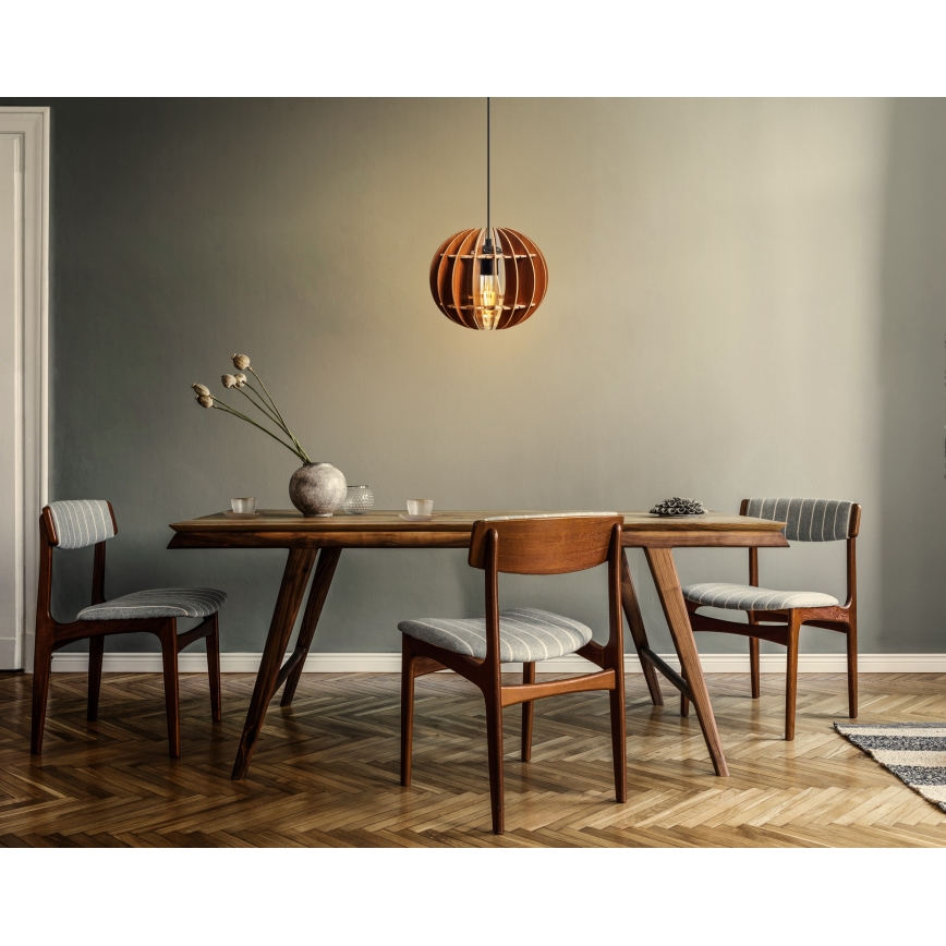 Lámpara colgante 1xE27/60W/230V brown diá. 20 cm
