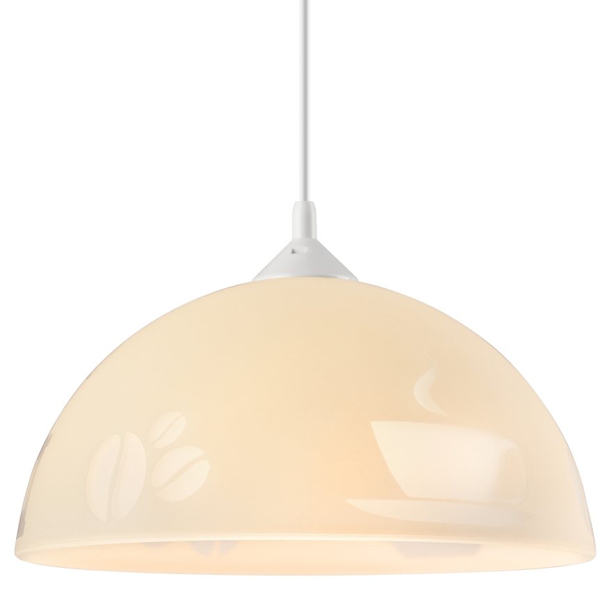 Lámpara colgante 1xE27/60W/230V café