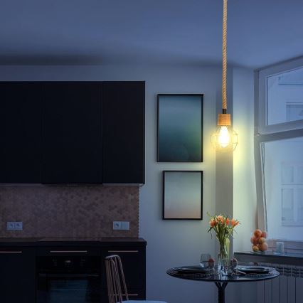 Lámpara colgante 1xE27/60W/230V diá. 15 cm