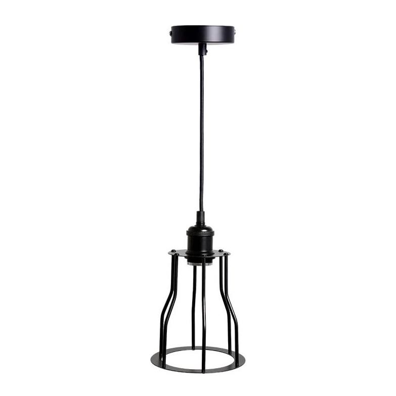 Lámpara colgante 1xE27/60W/230V diá. 15 cm negro