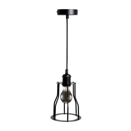 Lámpara colgante 1xE27/60W/230V diá. 15 cm negro