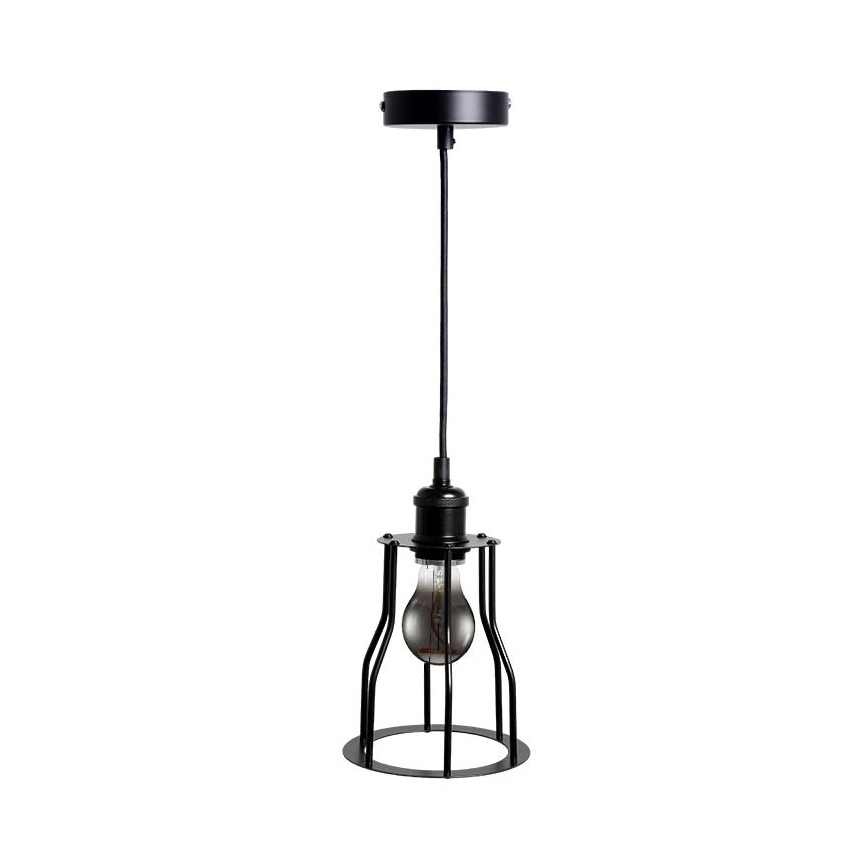 Lámpara colgante 1xE27/60W/230V diá. 15 cm negro