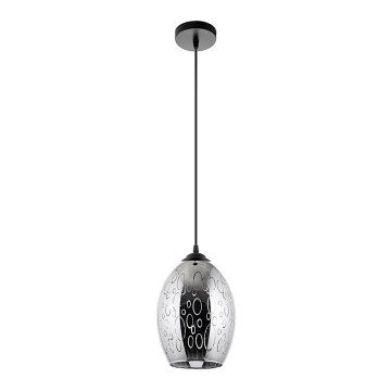 Lámpara colgante 1xE27/60W/230V diá. 16 cm negro