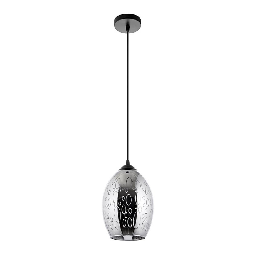 Lámpara colgante 1xE27/60W/230V diá. 16 cm negro