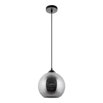 Lámpara colgante 1xE27/60W/230V diá. 20 cm negro