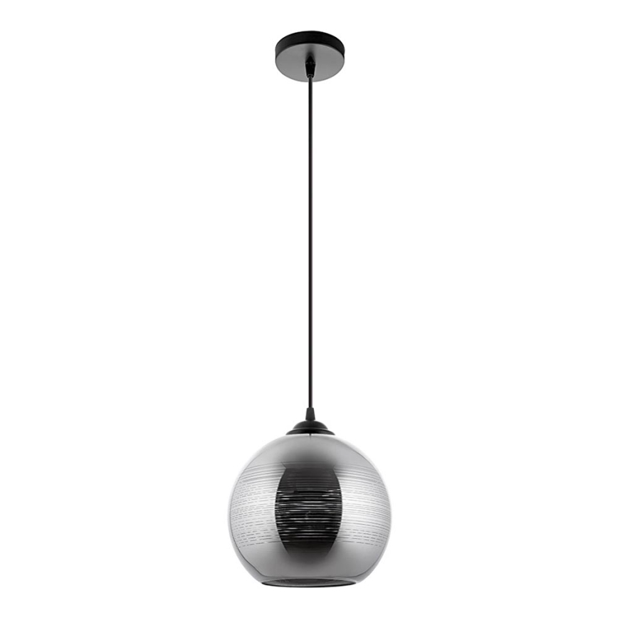Lámpara colgante 1xE27/60W/230V diá. 20 cm negro