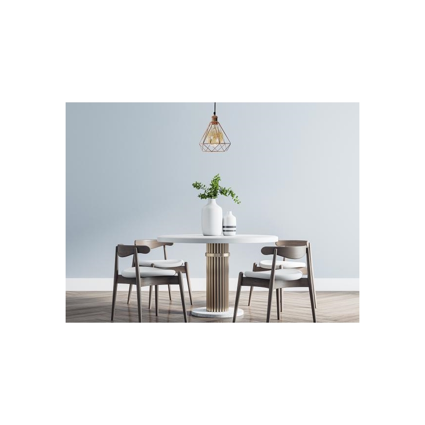 Lámpara colgante 1xE27/60W/230V diá. 22 cm cobre