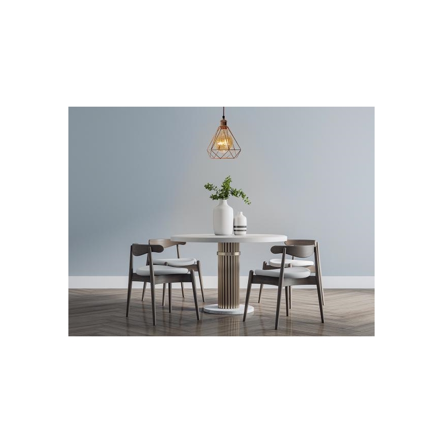 Lámpara colgante 1xE27/60W/230V diá. 22 cm cobre