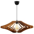 Lámpara colgante 1xE27/60W/230V madera marrón de 47 cm de diámetro