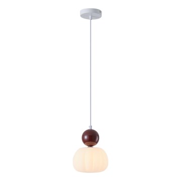 Lámpara colgante 1xG9/7W/230V blanco/marrón