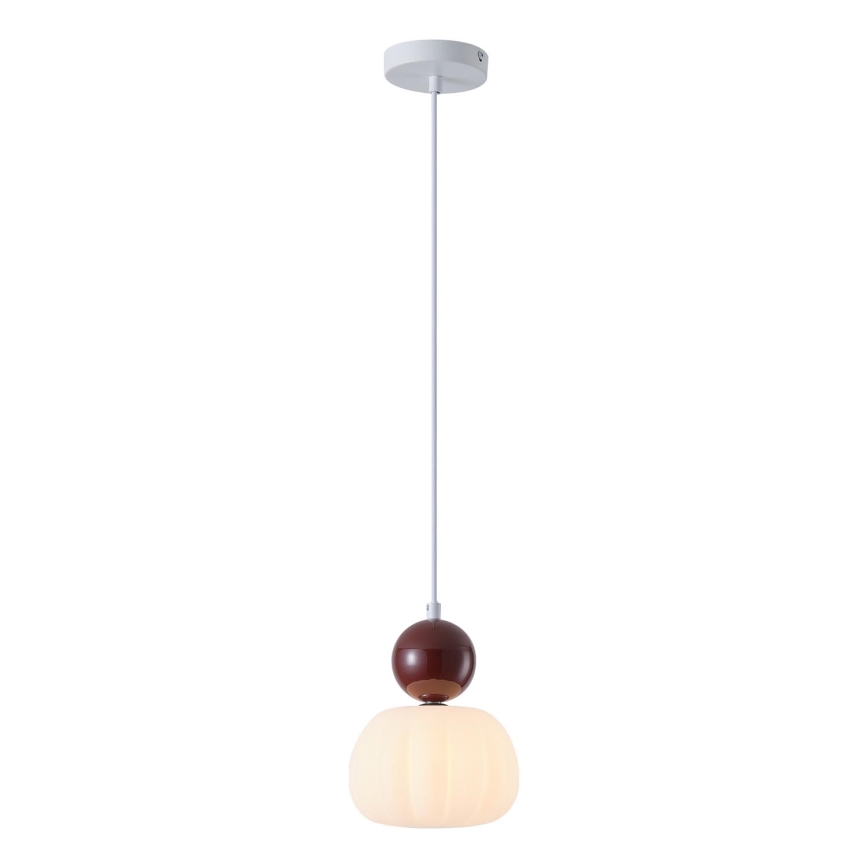 Lámpara colgante 1xG9/7W/230V blanco/marrón