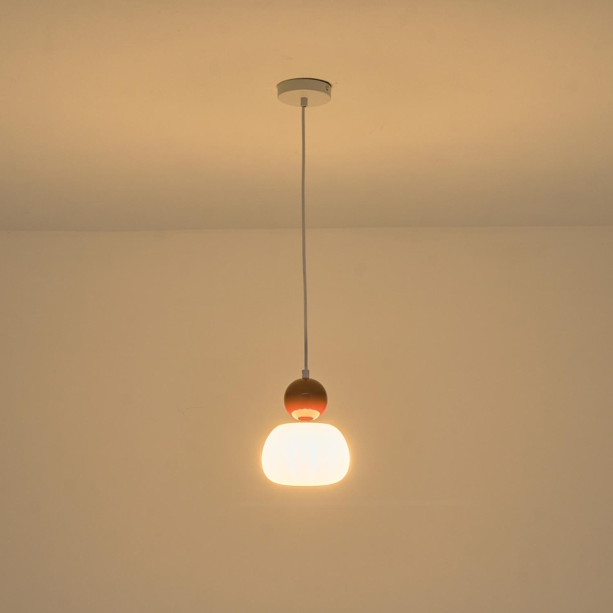 Lámpara colgante 1xG9/7W/230V blanco/marrón