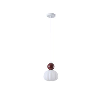 Lámpara colgante 1xG9/7W/230V blanco/marrón
