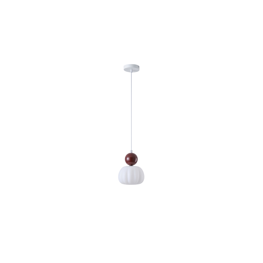 Lámpara colgante 1xG9/7W/230V blanco/marrón