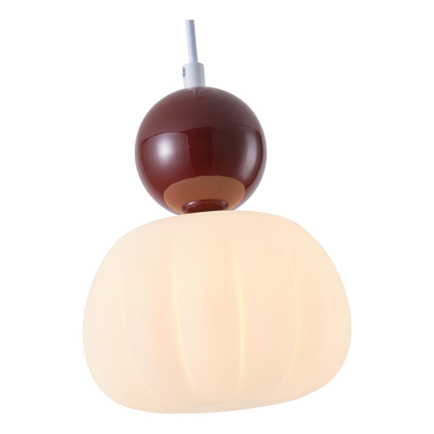 Lámpara colgante 1xG9/7W/230V blanco/marrón