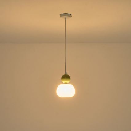 Lámpara colgante 1xG9/7W/230V blanco/verde