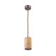 Lámpara colgante 1xGU10/10W/230V ceniza/madera maciza marrón