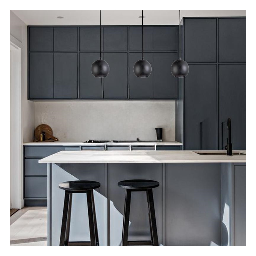 Lámpara colgante 1xGU10/10W/230V ceniza/madera maciza negro
