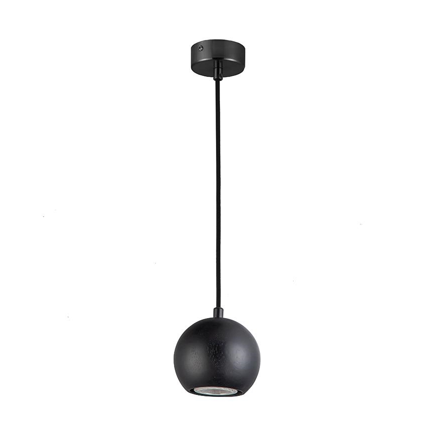 Lámpara colgante 1xGU10/10W/230V ceniza/madera maciza negro